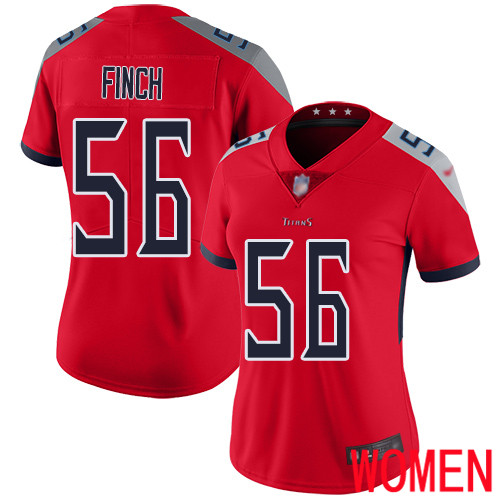 Tennessee Titans Limited Red Women Sharif Finch Jersey NFL Football #56 Inverted Legend->women nfl jersey->Women Jersey